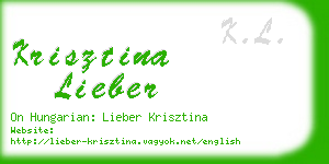 krisztina lieber business card